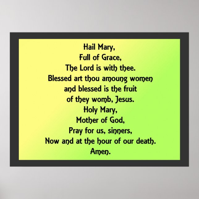 Hail Mary Print Poster variété de formats de papie (Devant)