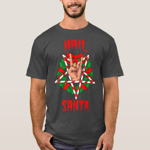 Hail Santa Atheist Rock und Roll Heavy Metal Chri T-Shirt
