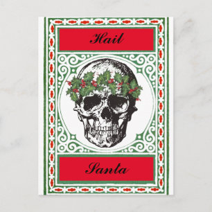 Hail Santa Skull Weihnachtskarte Postkarte