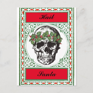 Hail Santa Skull Weihnachtskarte Postkarte