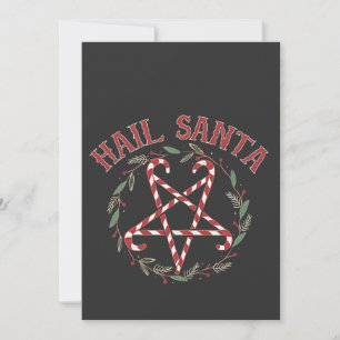 Hail Satan Christmas Krampus Xmas Devil Candy Einladung