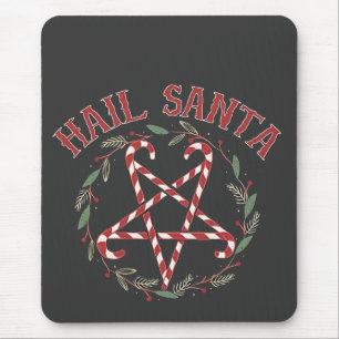 Hail Satan Christmas Krampus Xmas Devil Candy Mousepad