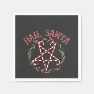 Hail Satan Christmas Krampus Xmas Devil Candy Serviette