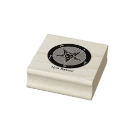 Hail Satan Gummi Briefmarke mit Baphomet Gummistempel