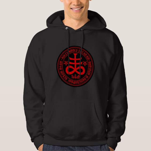 Hail Satan - Pentagram - Cross 666 Hoodie (Vorderseite)