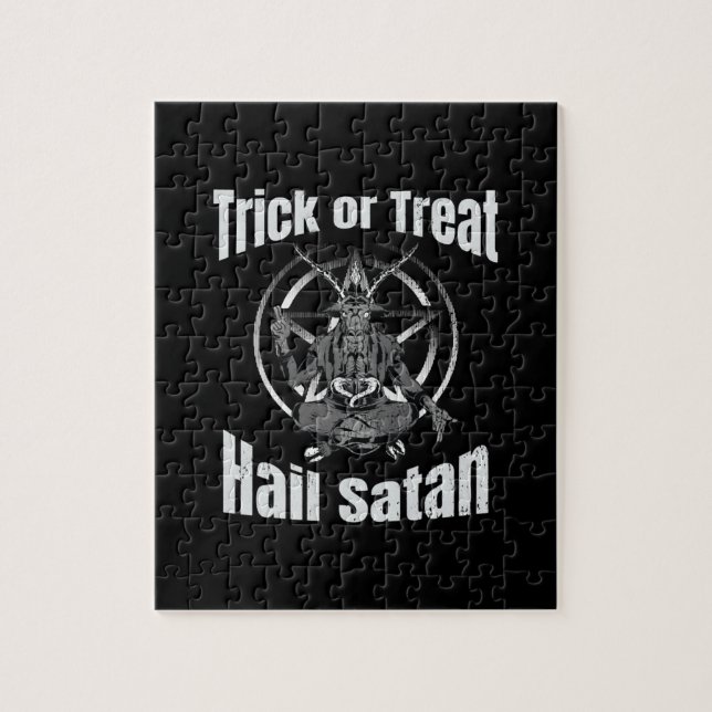 Hail Satan Pentagram Goat Halloween (Vertikal)