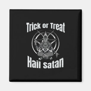 Hail Satan Pentagram Goat Halloween Magnet