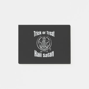 Hail Satan Pentagram Goat Halloween Post-it Klebezettel