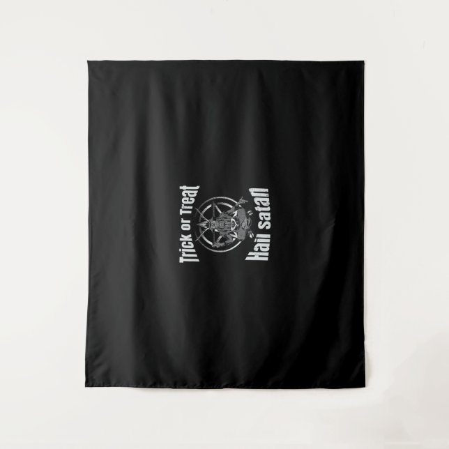 Hail Satan Pentagramm Wandteppich (Vorderseite)