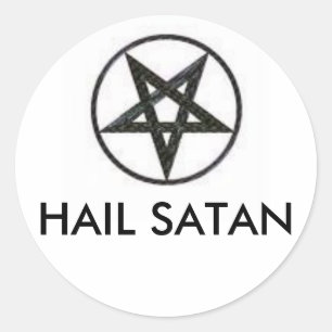 HAIL SATAN RUNDER AUFKLEBER