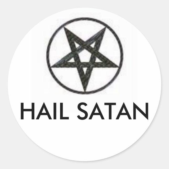 HAIL SATAN RUNDER AUFKLEBER (Vorderseite)