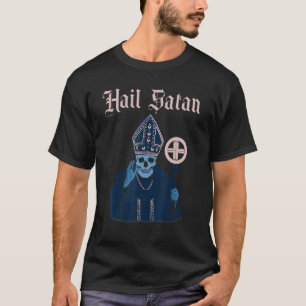 Hail Satan Satanischer Vintage Horror Kirche Teufe T-Shirt