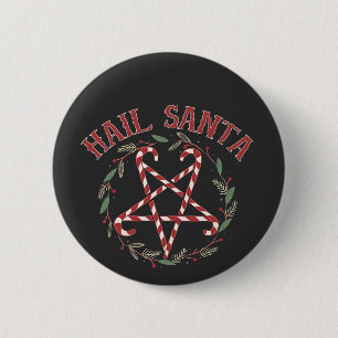 Hail Satan Weihnachten Krampus Xmas Teufel Süßigke Button