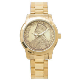 Haile Selassie Empire of Ethiopia Rastafari Watch Armbanduhr