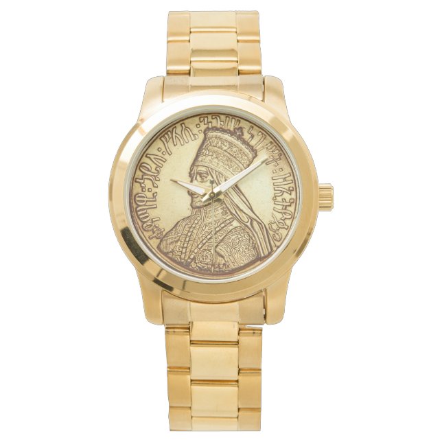 Haile Selassie Empire of Ethiopia Rastafari Watch Armbanduhr (Vorderseite)