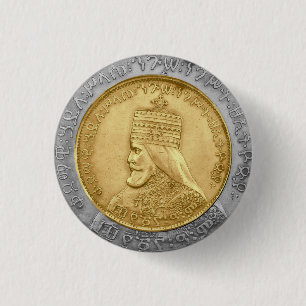 Haile Selassie HIM Jah Rastafari Livity INI Bless Button