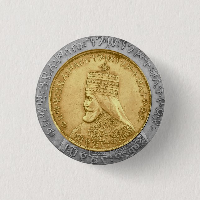 Haile Selassie HIM Jah Rastafari Livity INI Bless Button (Vorderseite)