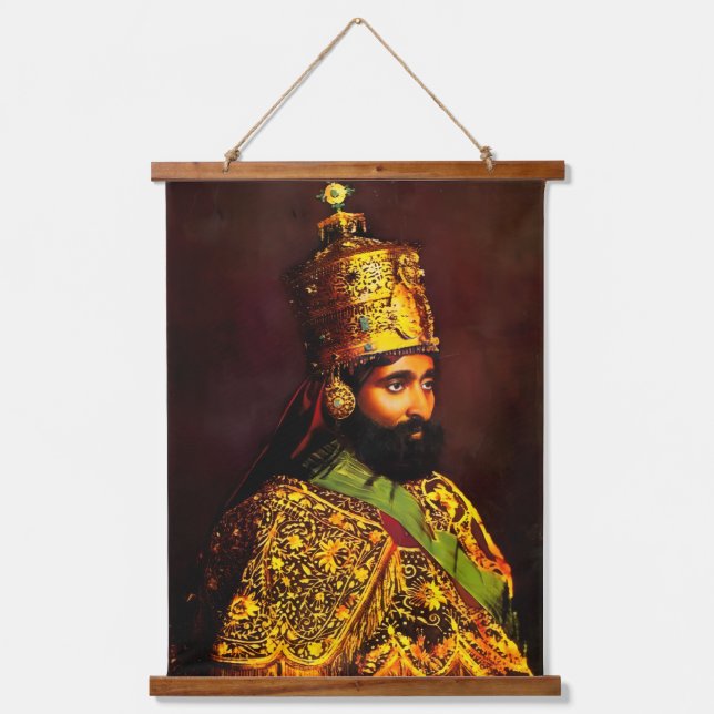 Haile Selassie HIM Jah Rastafari Wandteppich (Vorderseite)