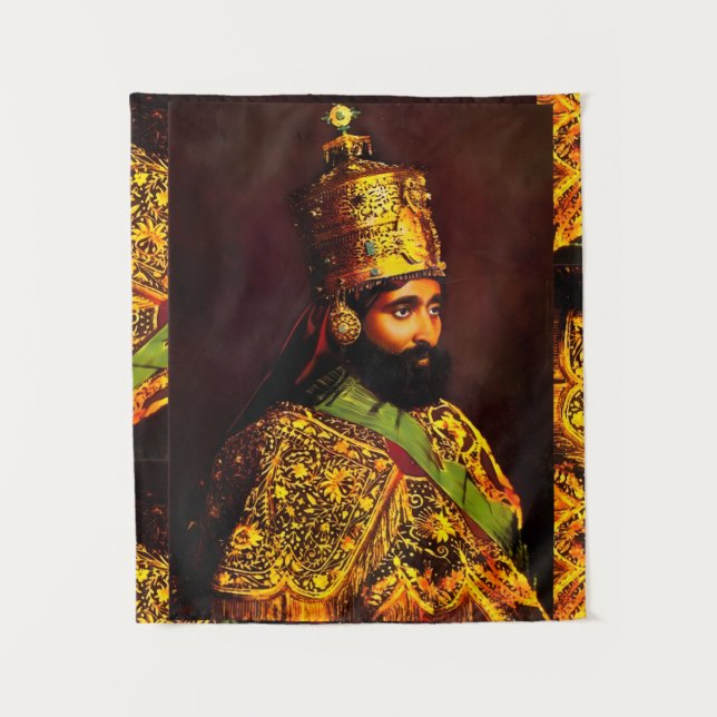 Haile Selassie HIM Jah Rastafari Wandteppich (Vorderseite)