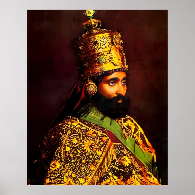 Haile Selassie - HIM - Rastafari - Postcard Poster (Vorne)