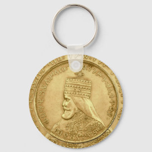 Haile Selassie I Jah Rastafari IHN Gold Rasta Schlüsselanhänger