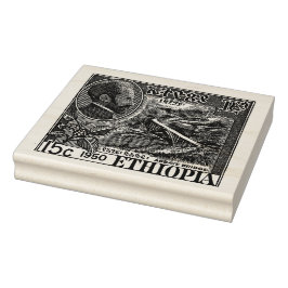 Haile Selassie I Jah Rastafari Wood Art Stamp Gummistempel