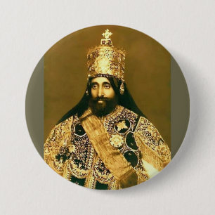 Haile selassie I Knopf Button