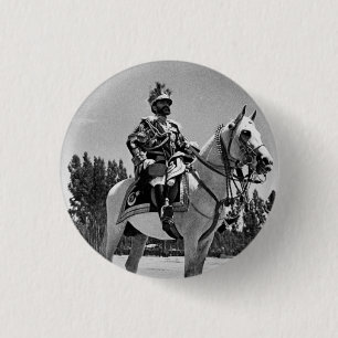 Haile Selassie - Jah - Messiah - Rastafari Button
