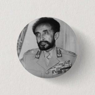 Haile Selassie - Jah - Messiah - Rastafari - Schal Button