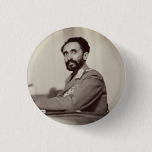 Haile Selassie - Jah - Messiah - Rastafari - Schal Button