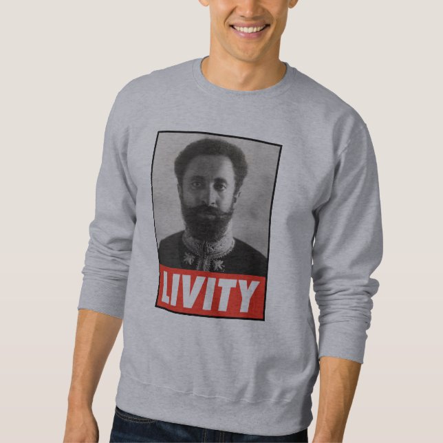 Haile Selassie Jah Rastafari Livity Love Sweater Sweatshirt (Vorderseite)