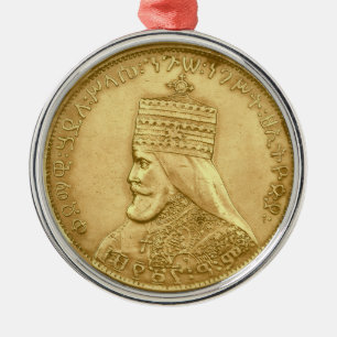 Haile Selassie Jah Rastafari Rasta Fotoskulptur Ornament Aus Metall