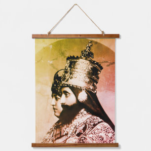 Haile Selassie Jah Rastafari Rasta Reggae Roots Wandteppich Mit Holzrahmen