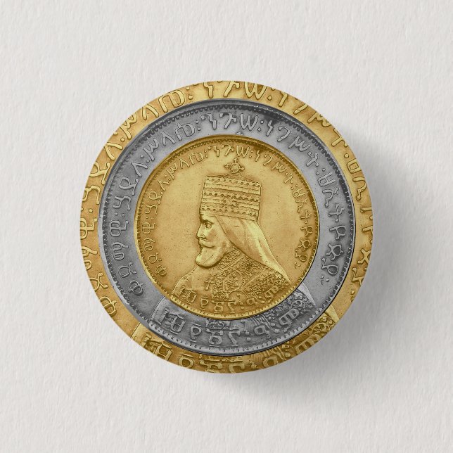 Haile Selassie Jah Rastafari Reggae Rasta Roots  Button (Vorderseite)