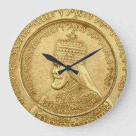 Haile Selassie Jah Rastafari Reggae Rasta Roots Große Wanduhr