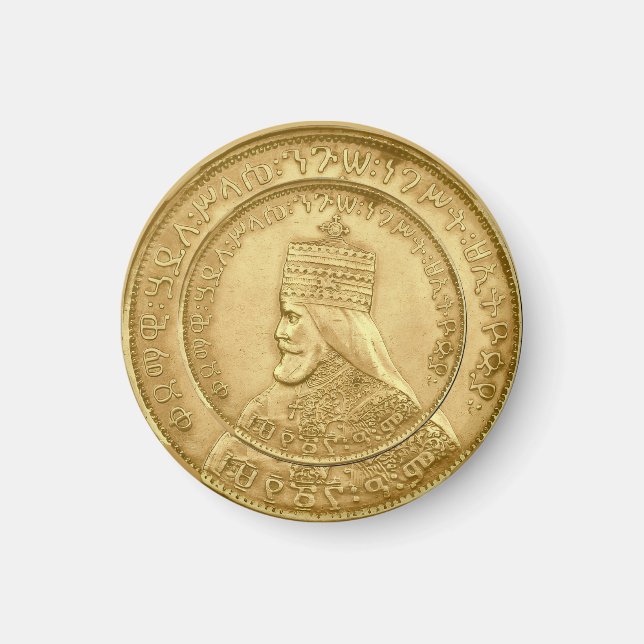 Haile Selassie Jah Rastafari Reggae Rasta Roots  Magnet (Vorne)