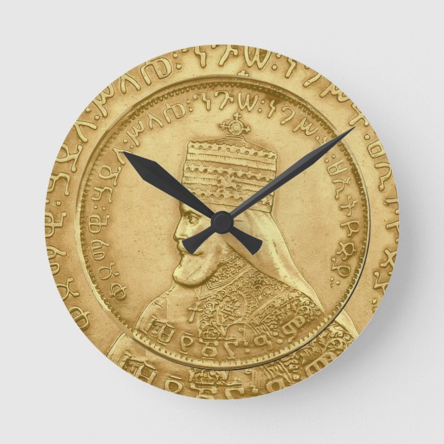 Haile Selassie Jah Rastafari Reggae Rasta Roots  Runde Wanduhr (Vorderseite)
