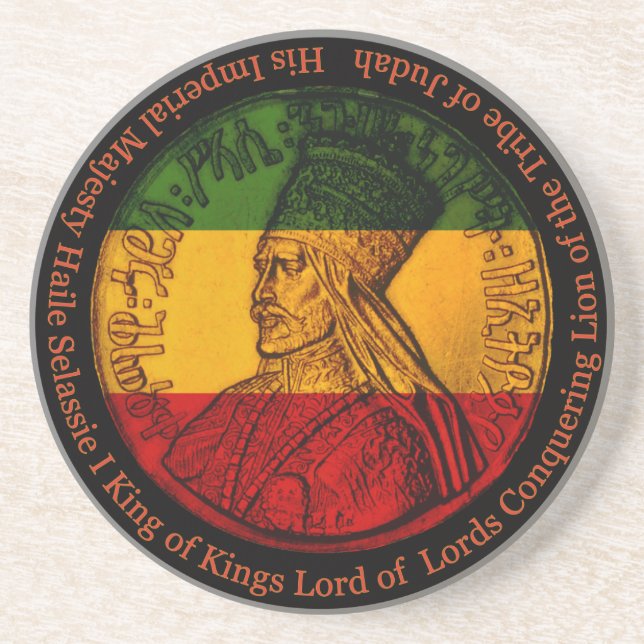 Haile Selassie Rasta Untersetzer (Vorne)