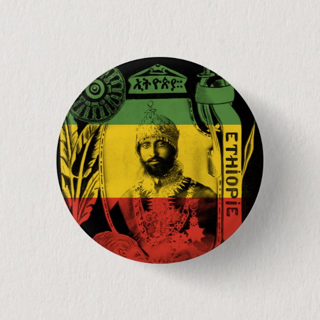 Haile Selassie Seine Kaiserliche Majestät Buttons (Vorderseite)
