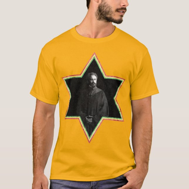 Haile Selassie Star von David T-Shirt (Vorderseite)