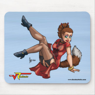 Hailey Kitson - rotes Drache-Kleid Mousepad