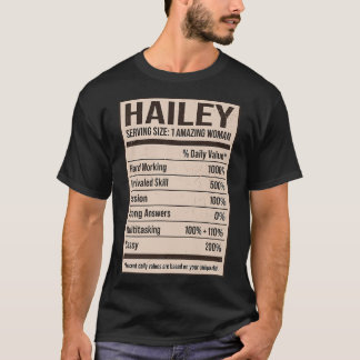 Hailey Nutrition Fakten Name Nickname Alias Titel T-Shirt