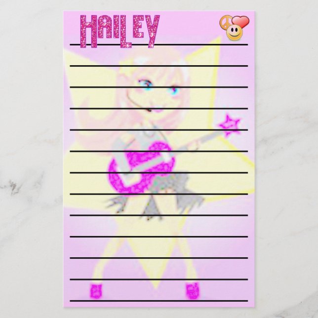 Haileys Musik stationär Briefpapier (Vorderseite)