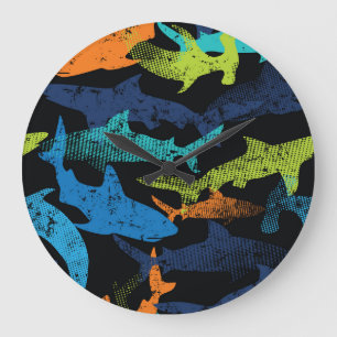 Haimuster, moderne Stadt Große Wanduhr