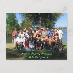 Haines Family Wiedersehen Lake California Postkarte