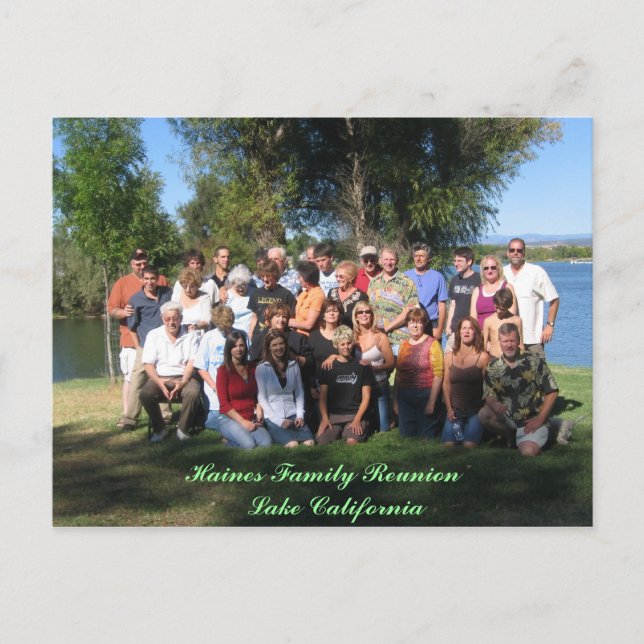 Haines Family Wiedersehen Lake California Postkarte (Vorderseite)