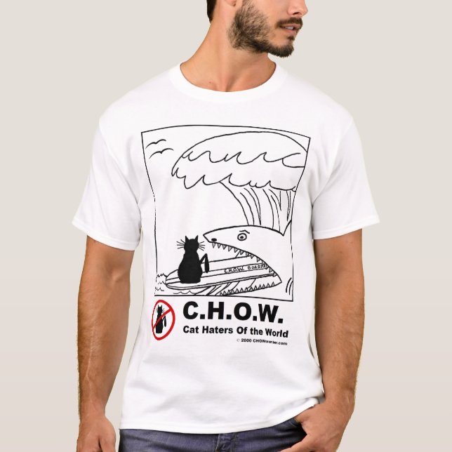 Haineux de chat surfant le T-shirt (Devant)