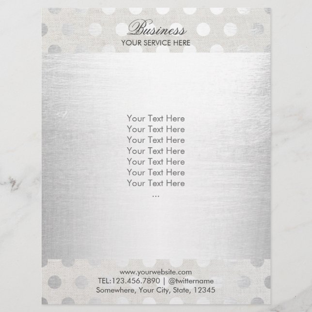 Hair & Beauty Salon Moderne Silberpunkte Flyer (Vorne)