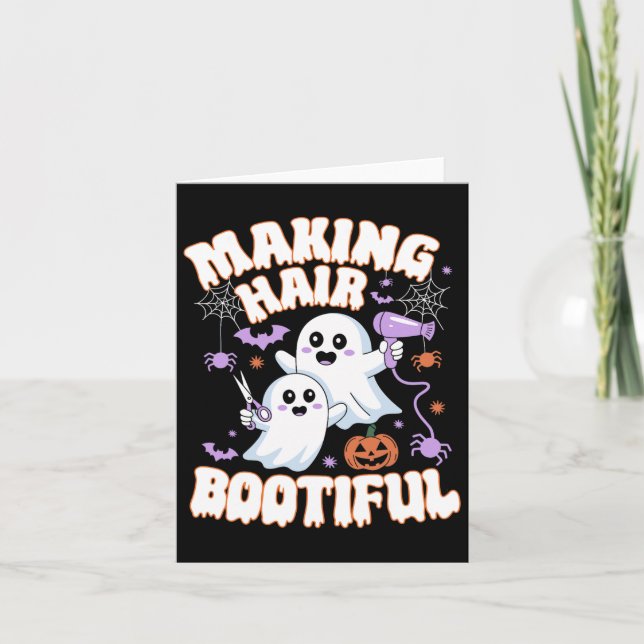 Hair bootischer Halloween Spooky Ghosts Hair mache Karte (Vorderseite)
