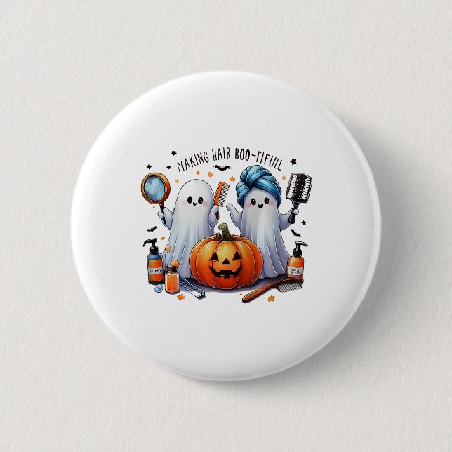 Hair Bootiween Hair Stylist Ghost Button (Vorderseite)